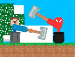 Stickman vs Noob Martillo
